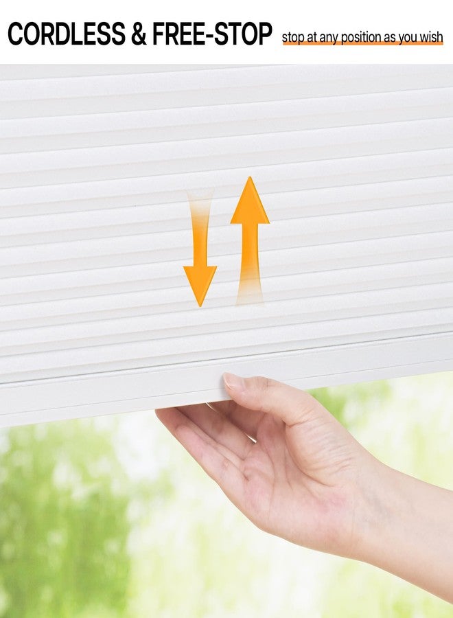 LazBlinds Cordless Cellular Blinds, No Drill Light Filtering Honeycomb Shades for Indoor Windows, Insulated UV Protection Cellular Shades, Easy Inside Mount, 36" W x 48" H, White - Image 3